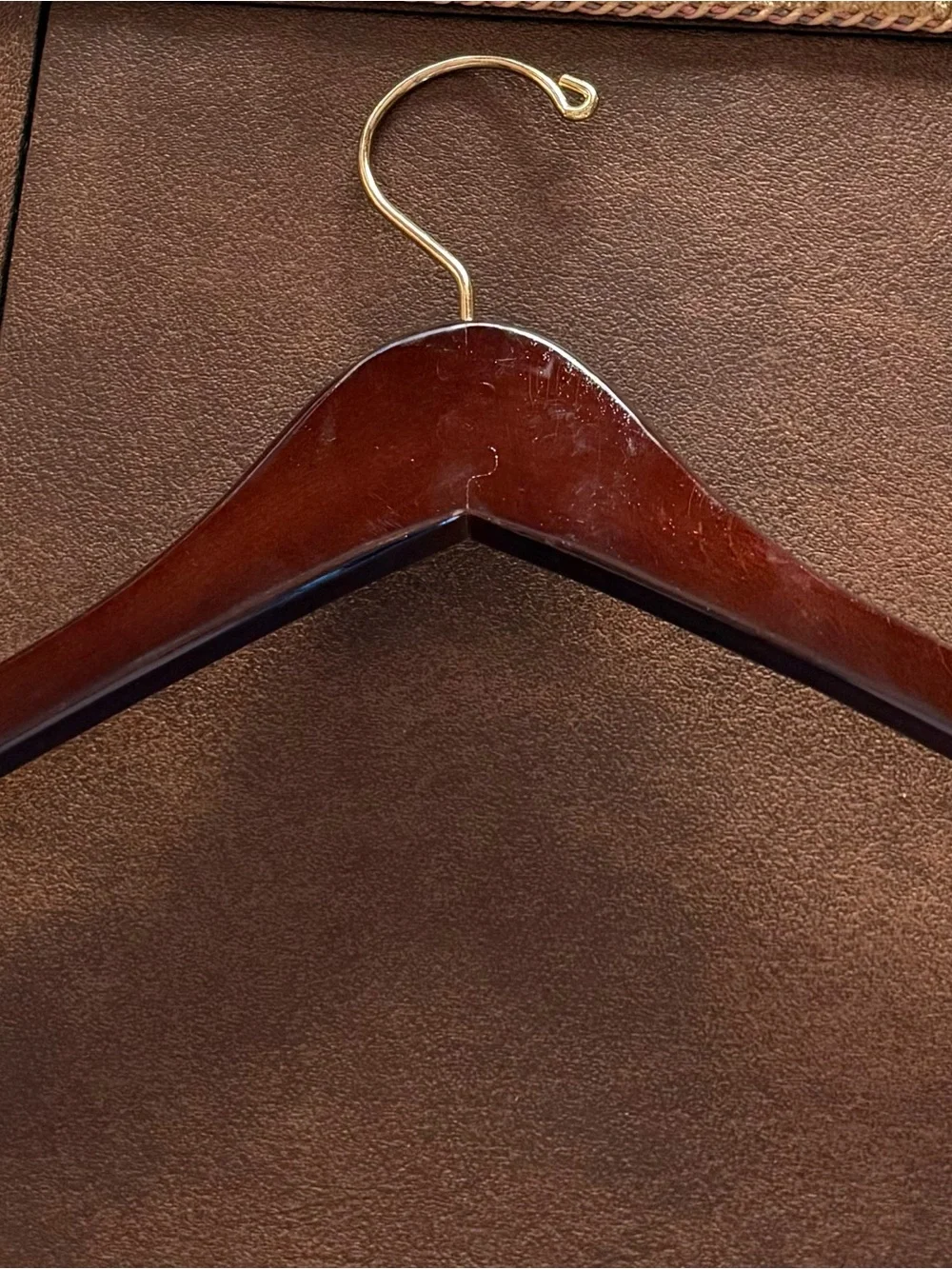 Tommy Bahama Mahogany Wooden Hanger with Gold Hook